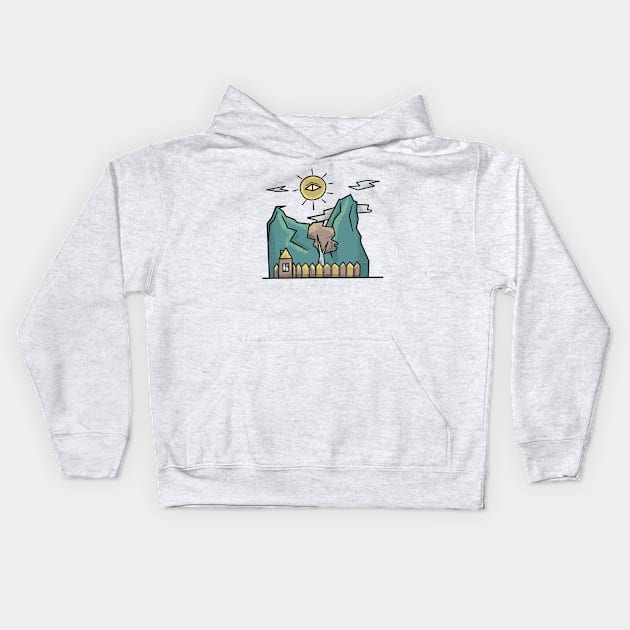 the mountains Kids Hoodie by siasta